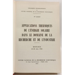 Applications thermiques de l'énergie solaire dans le domaine de la...