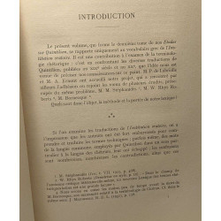 Études sur Quintilien - TOME II - vocabulaire grec de la...