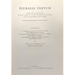 Pluralia tantum - bijdrage tot de kennis van het gebruik van de...