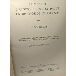 Le décret d'Argos relatif à un pacte entre Knossos et Tylissos -...