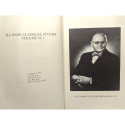 Illinois classical studies - VOLUME VI.1. SPRING 1981