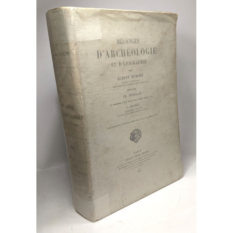 Mélanges d'archéologie et d'épigraphie