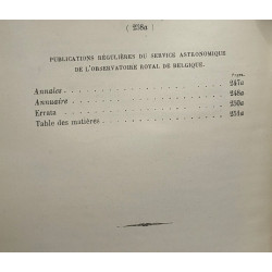 Annuaire astronomique pour 1909 - Observatoire royal de Belgique