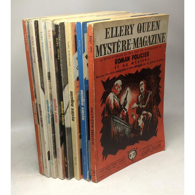8 revue Mystère Magazine - 1954: Juin + 1974: Juin + Septembre +...
