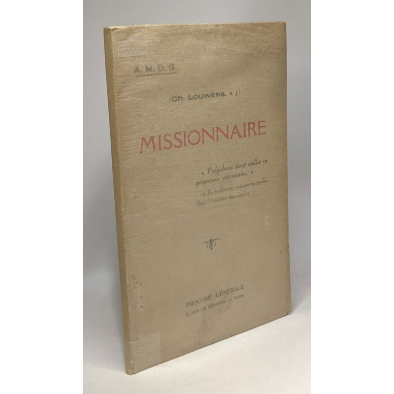 Missionnaire - A.M.D.G