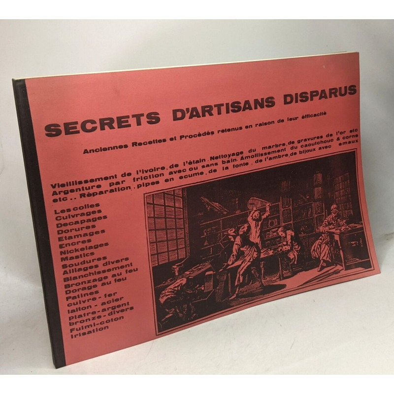 Secrets d'artisans disparues vieillissement de l'ivoire de l'étain...
