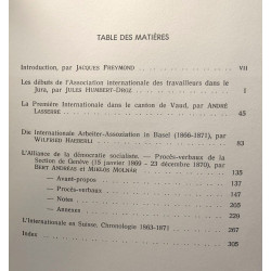 Études et documents sur la première internationale en Suisse