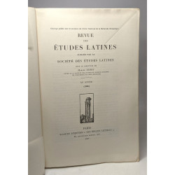 Revue d'étude latine - TOME XLIV - 44e année 1966