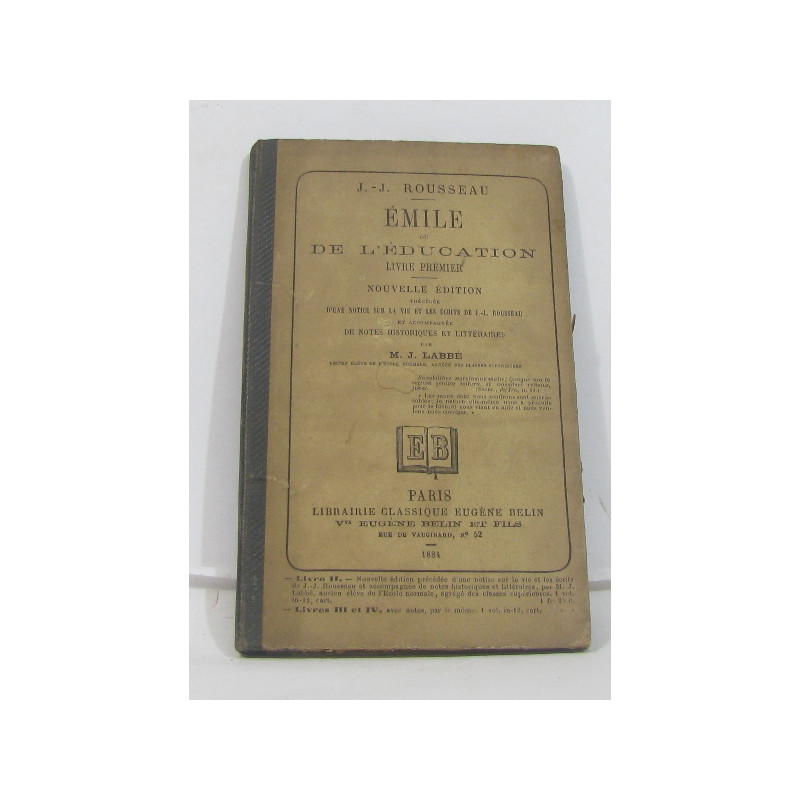 Émile ou de l'éducation livre premier nouvelle édition précédée...