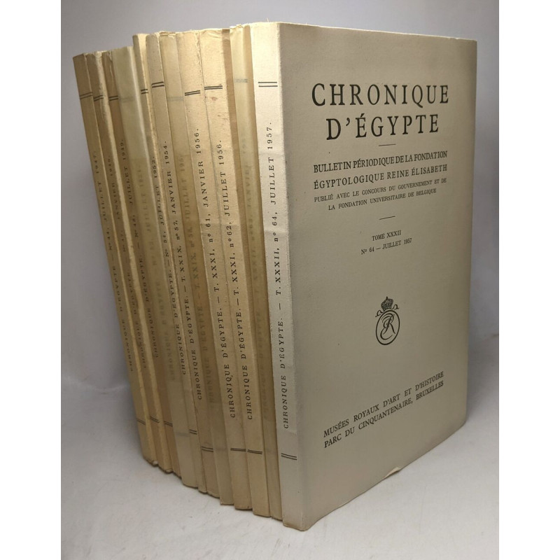 Chronique d'Egypte - bulletin périodique de la fondation...