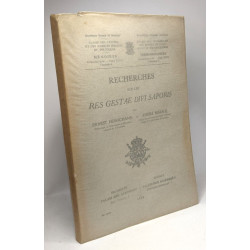 Recherches sur les res gestae divi saporis / mémoires TOME XLVII...