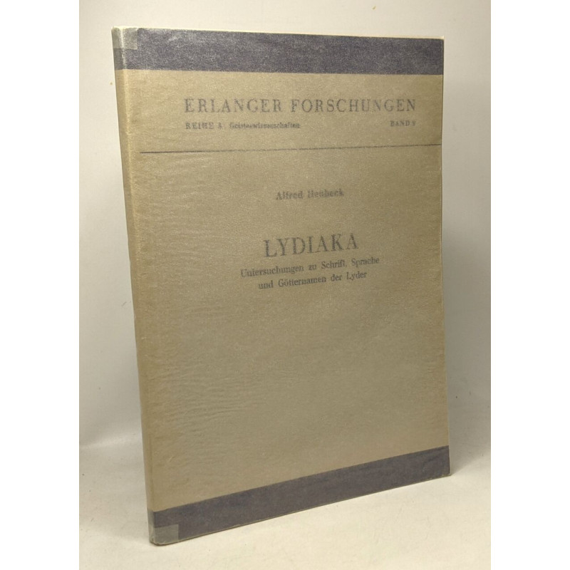 Lydiaka - Untersuchungen zu Schrift Sprache und götternamen der...