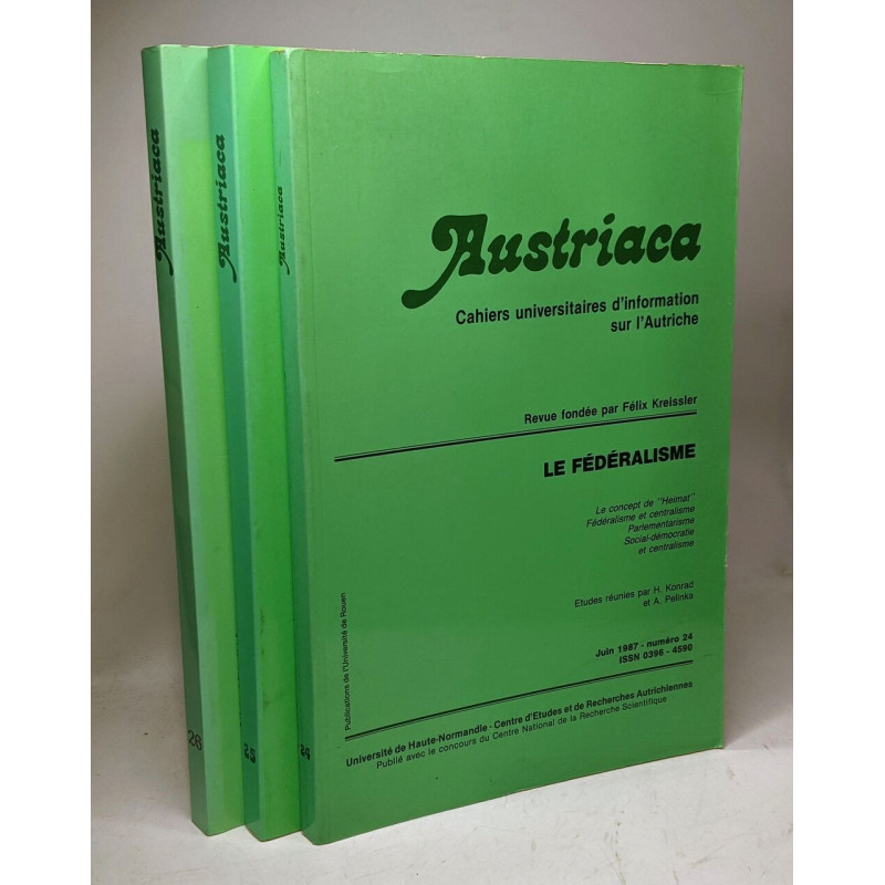 Austriaca cahiers universitaires d'information sur l'autriche...