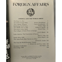 Foreign Affairs, America and the World 1990/91 Vol. 70 No.1