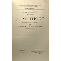 Jacobus Acontius' traktaat de methode met een inleiding uitgegeven...