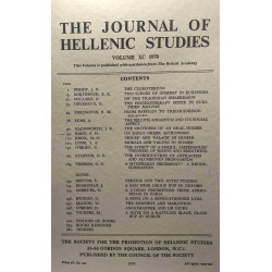 The journal of Hellenic Studies - 5 volumes - Vol. LXXXVII 1967...