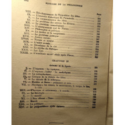 Histoire de la philosophie - TOME 1 2 et 3 l'antiquité et le moyen...