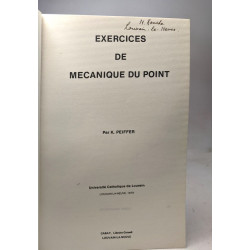 Exercices de mécanique du point