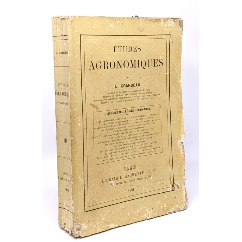 Études agronomiques - cinquième série 1889-1890