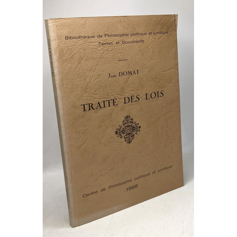 Traité des lois