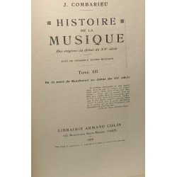 Histoire de la Musique - des origines au début du XXe siècle -...