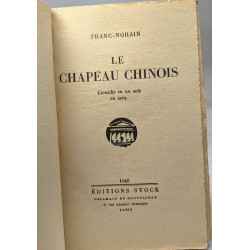 Le chapeau chinois - comédie en un acte en vers