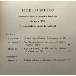 Archivum latinitatis medii aevi - TOME XXX fasicule I -...