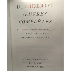 Denis Diderot - Oeuvres complètes - édition chronologique -...