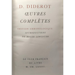 Denis Diderot - Oeuvres complètes - édition chronologique -...