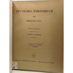 Deutsches wörterbuch - fünfte auflage bearbeitet von Alfred...