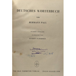 Deutsches wörterbuch - fünfte auflage bearbeitet von Alfred...