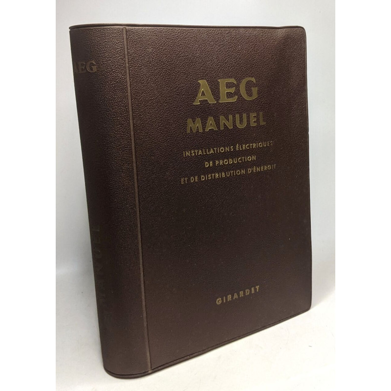 AEG manuel installations électriques de production et de...
