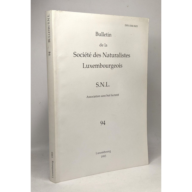 Bulletin de la société des naturalistes Luxembourgeois S.N.L. 94