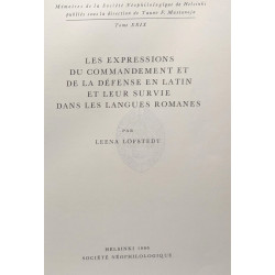 Les expressions du commandement et de la défense en latin et leur...