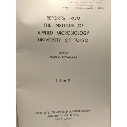 Reports from the institute of applied microbiology university of...