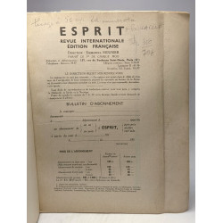 Esprit - revue internationale édition française - N°42 - 1er Mars...