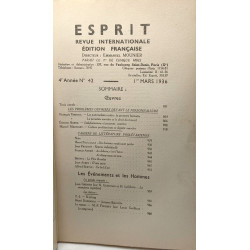 Esprit - revue internationale édition française - N°42 - 1er Mars...