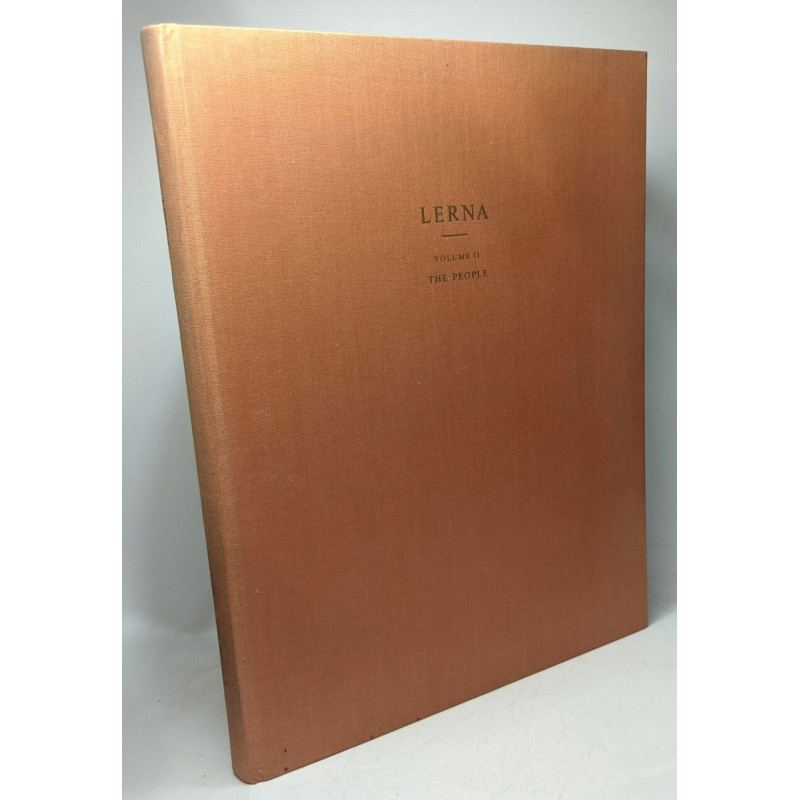 The people - VOLUME II - Lerna a preclassical site in the argolid...