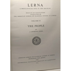 The people - VOLUME II - Lerna a preclassical site in the argolid...