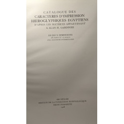 Catalogue des caractères d'impression hiéroglyphiques égyptiens...