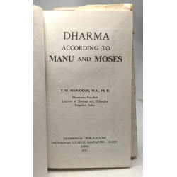 Dharma according to Manu and Moses