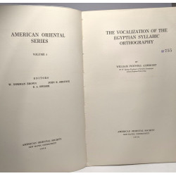 The Vocalization of the egyptian syllabic orthography | American...