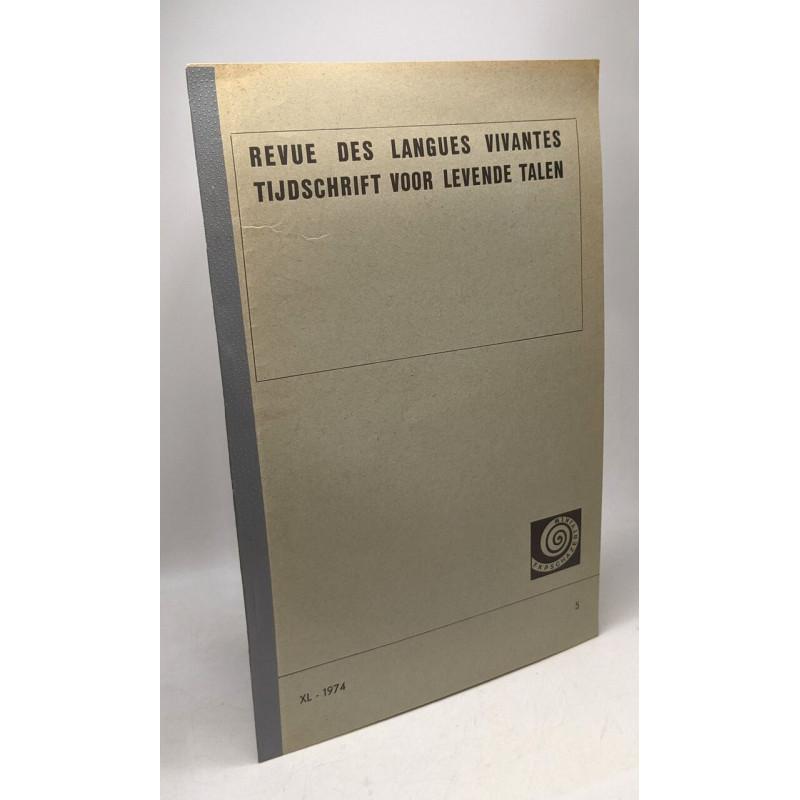 The teaching of english literature / Revue des langeus vivantes -...