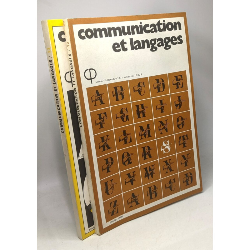 Communcation et langages - N°12 Décembre 1971 + N°13 Mars 1972 - 2...