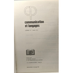 Communcation et langages - N°12 Décembre 1971 + N°13 Mars 1972 - 2...