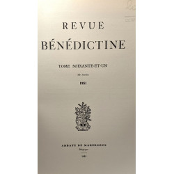 Revue bénidictine - TOME LXI N° 1-4 1951