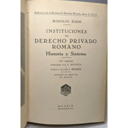 Instituciones de derecho privado romano - historia y sistema