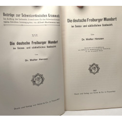 Die deutsche Freiburger Mundart im Sense- und südöstlichen...