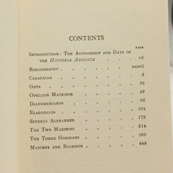 The scriptores historiae augustae - VOLUME 1 + VOLUME 2