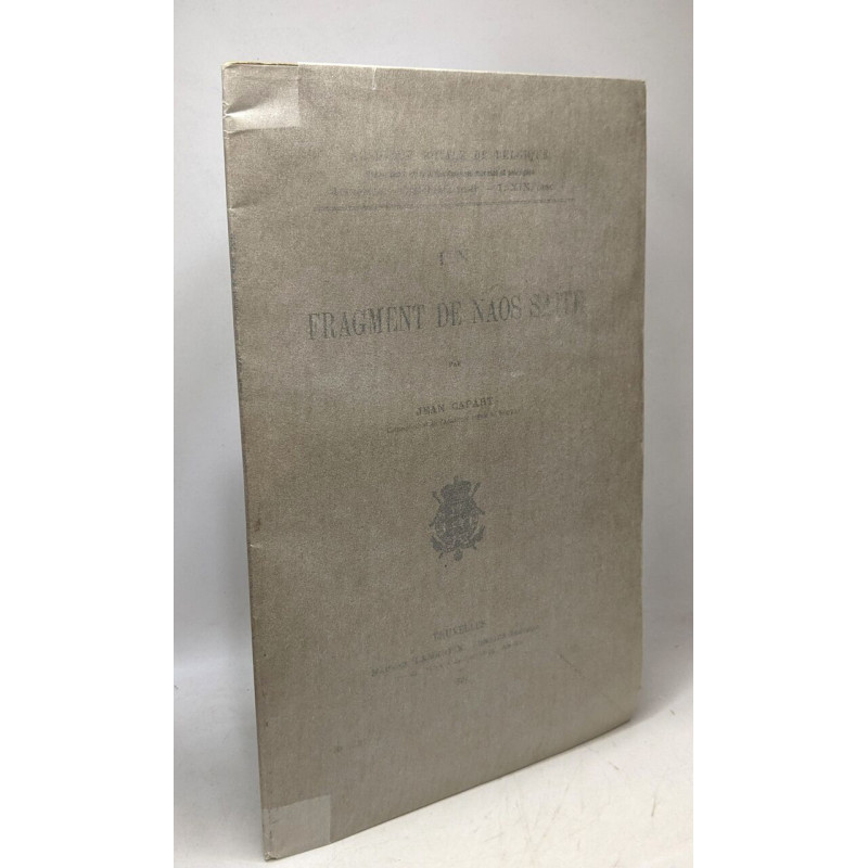 Un fragment de Naos Saïte - Mémoires - 2e série TOME XIX classe...